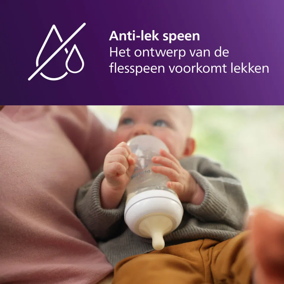 Philips AVENT Natural Response 1 babyfles – 330 ml – Flow 4 - SCY906/01, foto 6