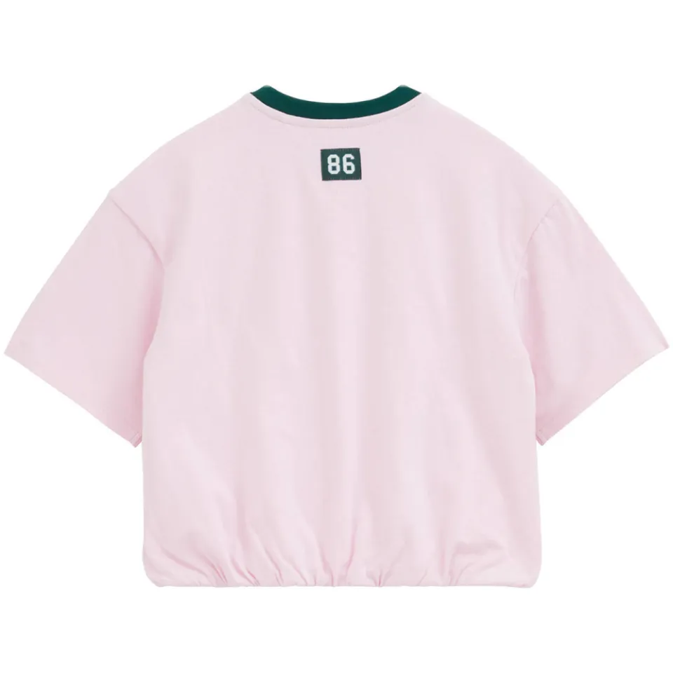 WE Fashion T-shirt lichtroze met print lichtroze/donkergroen, foto 3