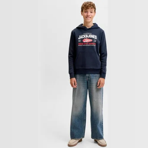 Jack & Jones JUNIOR hoodie met logo - donkerblauw, foto 3
