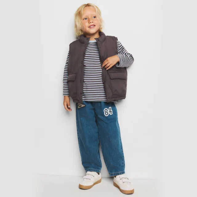 Mango Kids bodywarmer grijs Bruin