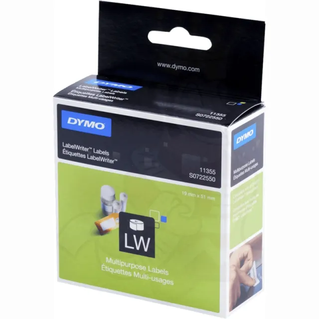Dymo Etiket dymo labelwriter multifunctioneel 19x51mm 1 Rol wit