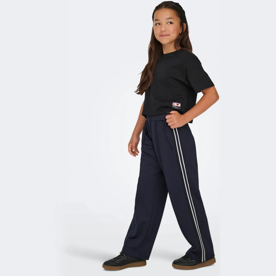 Only wide leg casual broek donkerblauw blauw, foto 4