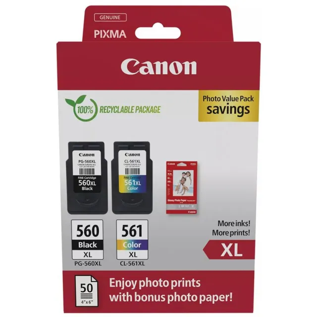 Canon PG-560XL en CL-561XL inktcartridge multipack