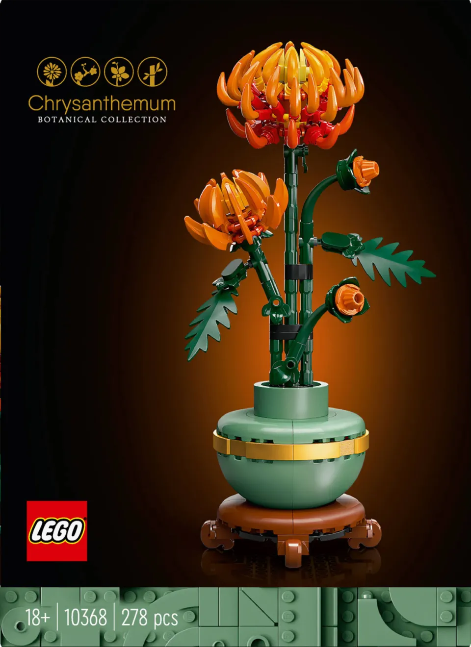 Lego Botanical Collection Chrysant Bouwpakket voor Volwassenen 10368 chrysant decoratieve bloemenbouwset 10368, foto 5