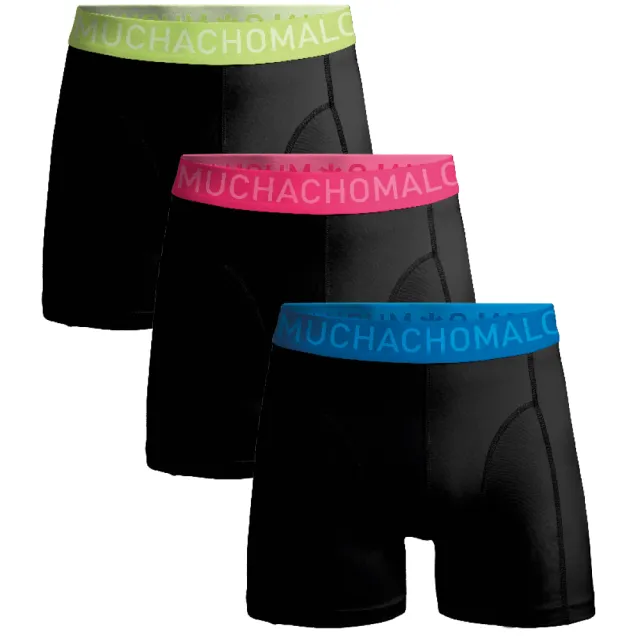 Muchachomalo Heren 3-pack Boxershorts Microfiber Zwart