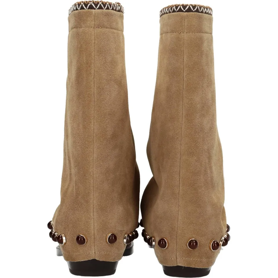 Haboob suède laarzen met studs - beige, foto 3