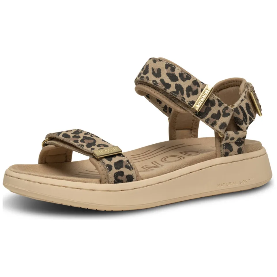 Woden Line sandalen beige leopard, foto 5