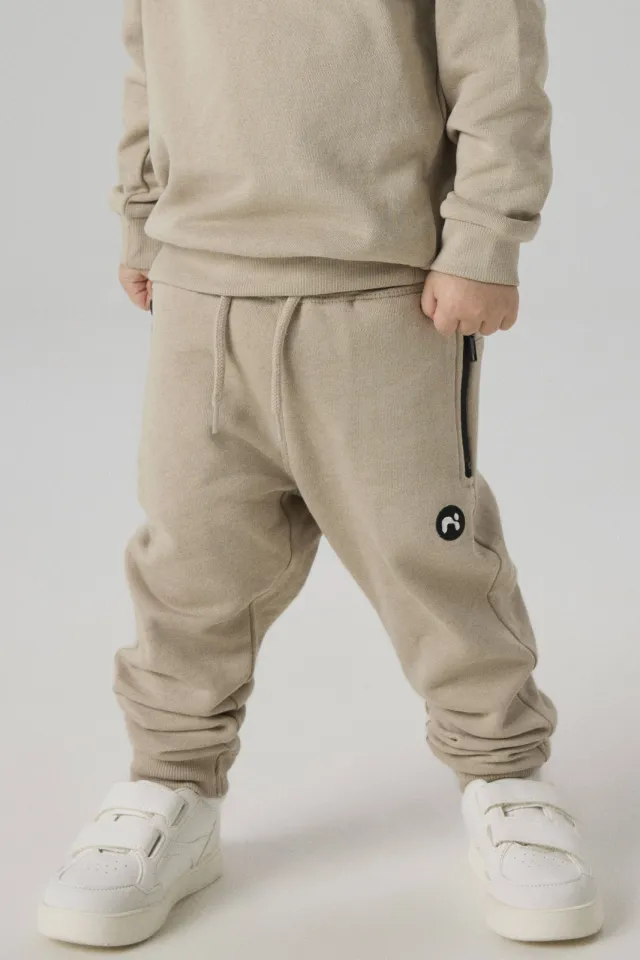 NAME IT MINI slim fit joggingbroek NMMVIMO beige, foto 4