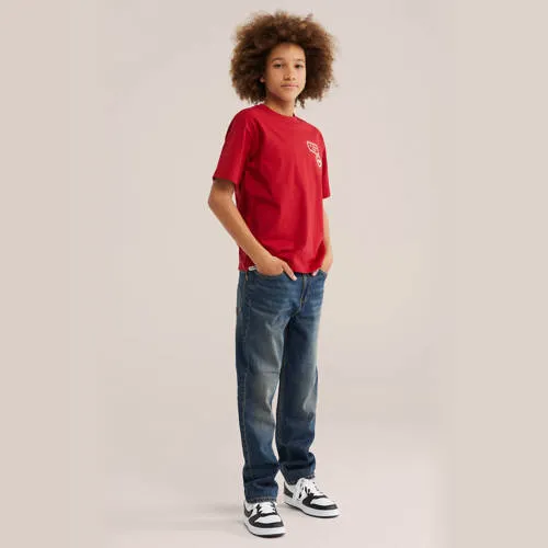WE Fashion T-shirt rood met backprint, foto 3