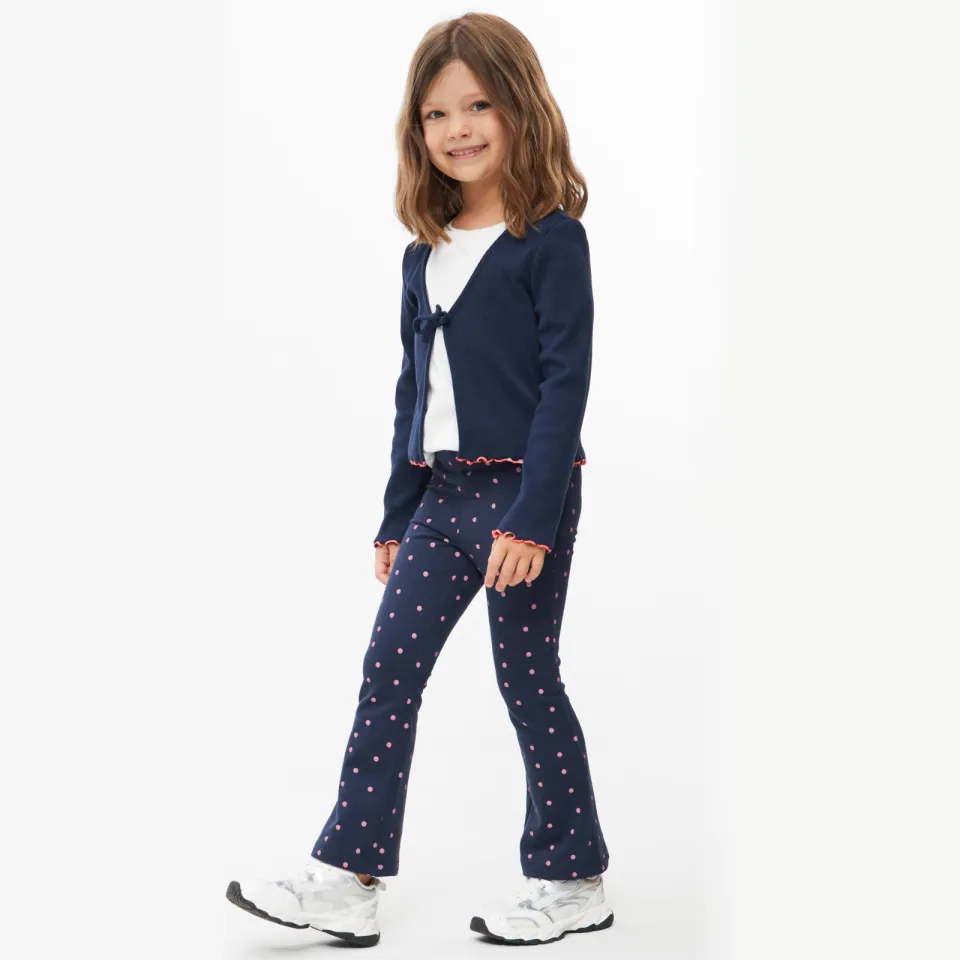 S.Oliver legging met stippen en glitters donkerblauw donkerblauw/roze, foto 3