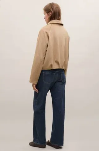 Mango suèdelook tussenjas beige, foto 6