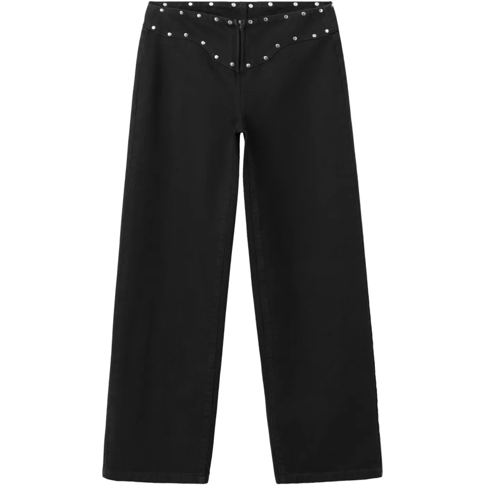 Mango TEEN wide leg jeans - zwart, foto 3