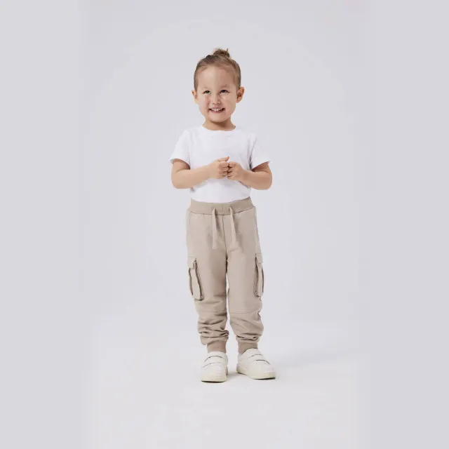 NAME IT MINI joggingbroek NMNOLI beige