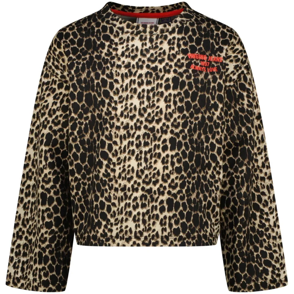Vingino longsleeve met panterprint bruin, foto 2