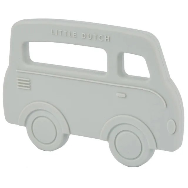 Little Dutch siliconen bijtring bus grijs
