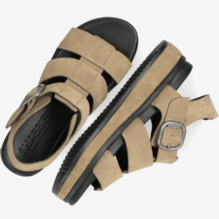 Shabbies Amsterdam Maro Bold sandalen taupe, foto 6