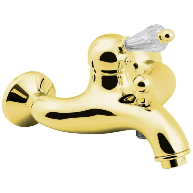 Sapho Opbouw Badkraan Sapho Kirké Mengkraan Retro Kristal 1-hendel 11.5 cm Goud