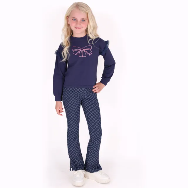 B.Nosy flared broek donkerblauw