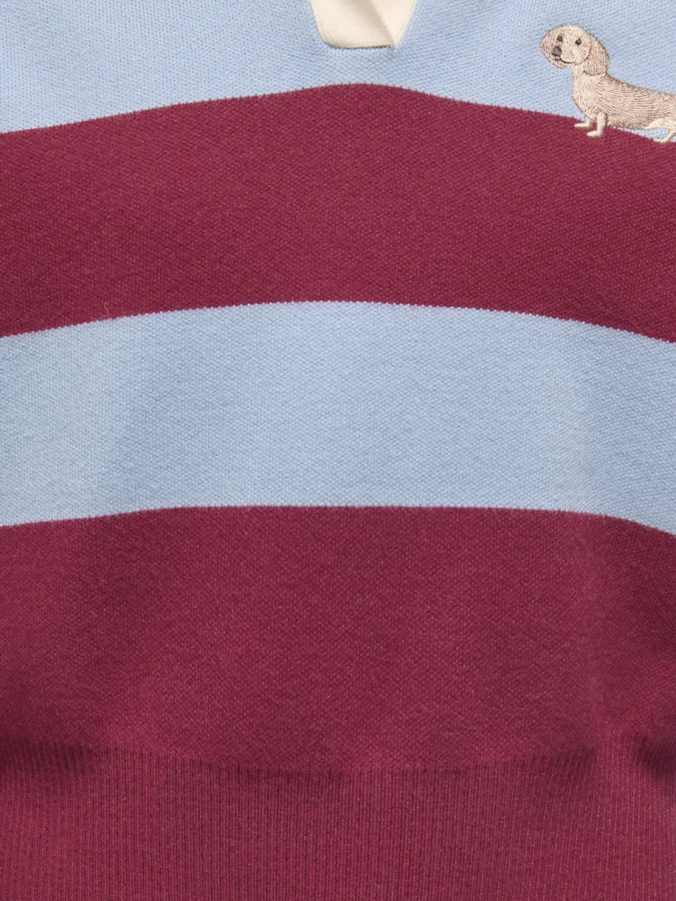 KIDS ONLY GIRL gestreepte gebreide trui - donkerrood Meisjes Viscose Polokraag donkerrood/lichtblauw, foto 3