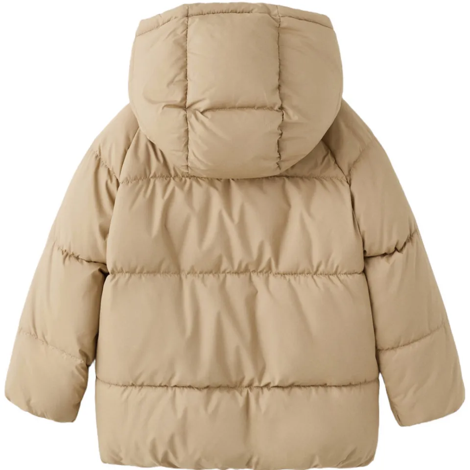 Mango Kids gewatteerde winterjas lichtbruin, foto 2