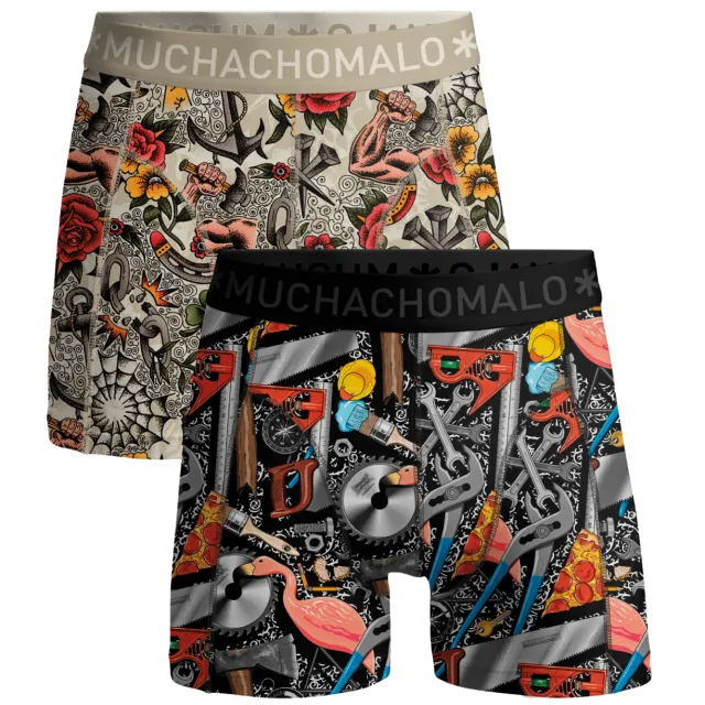 Muchachomalo Heren 2-pack Boxerhorts Toolboxhero Veelkleurig