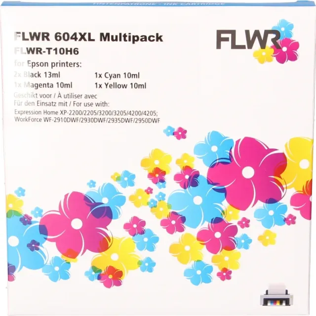 FLWR Epson 604XL Multipack zwart en kleur (Huismerk (compatible))