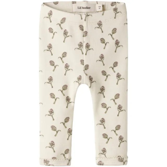 Lil' Atelier BABY gebloemde legging ecru, foto 2
