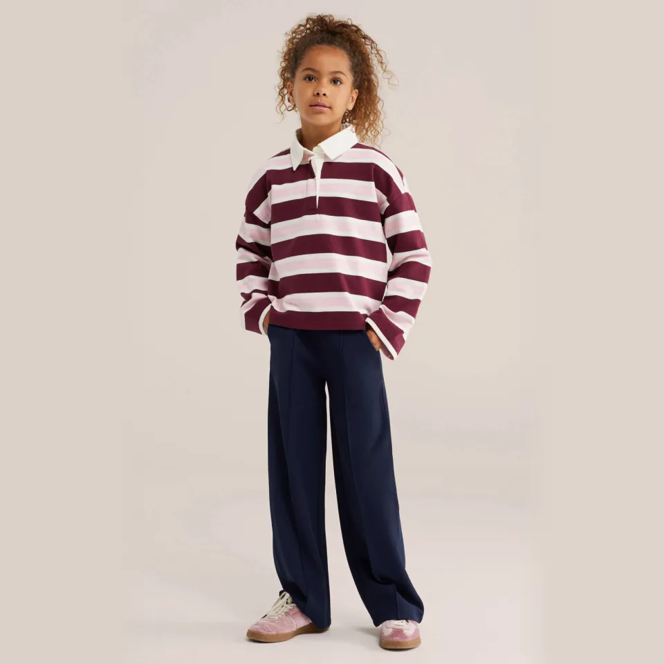 WE Fashion loose casual broek donkerblauw