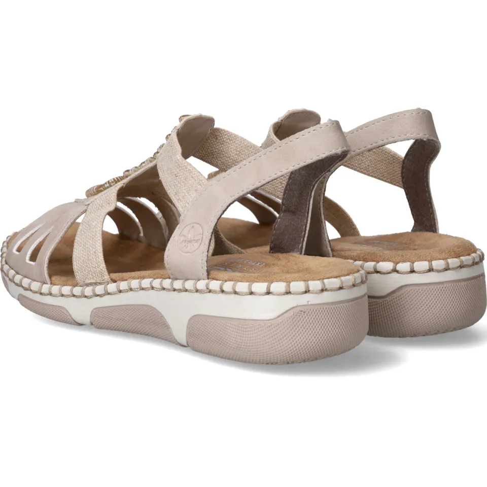 Rieker 66201 sandalen beige, foto 5