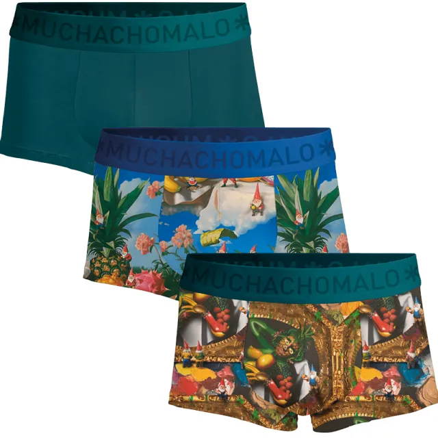 Muchachomalo Heren 3-pack Trunks Fruit Life Veelkleurig