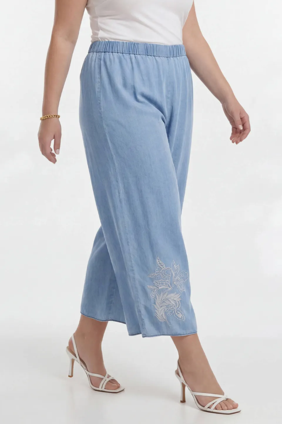 Yoek Sweet broek lichtblauw light blue denim, foto 4