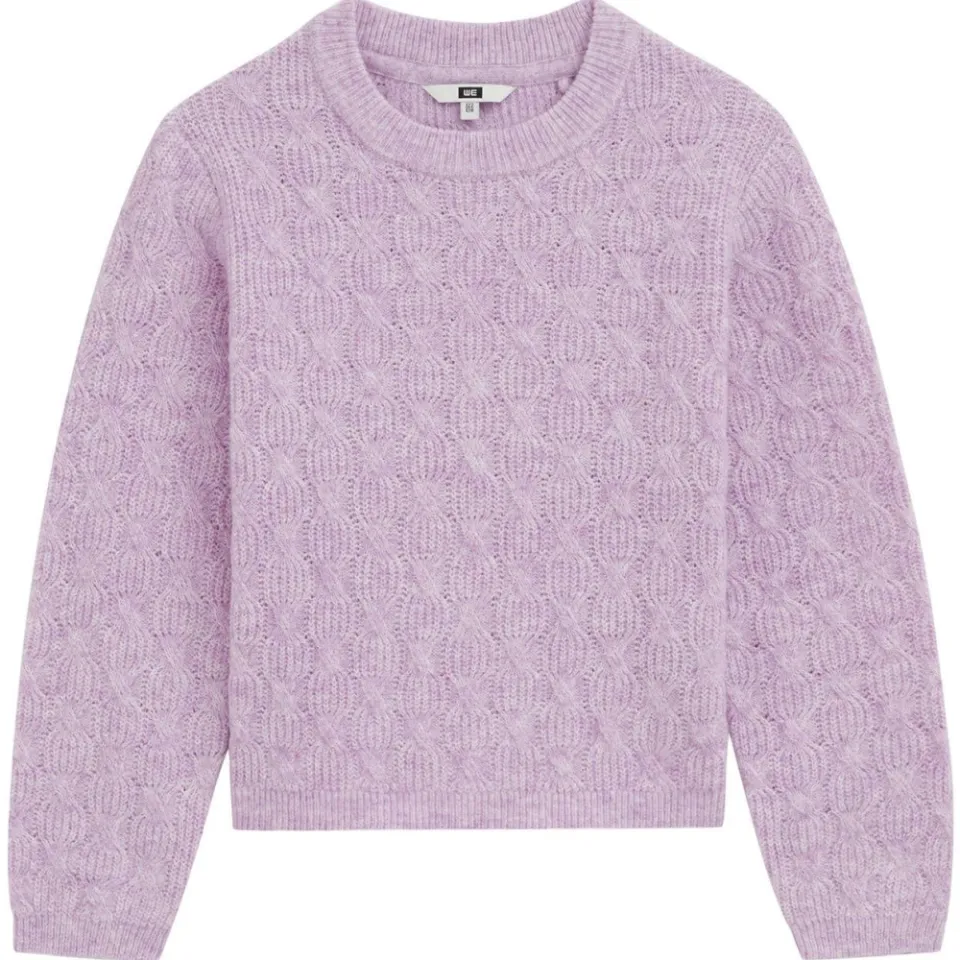 WE Fashion gebreide trui met wol - lila, foto 3