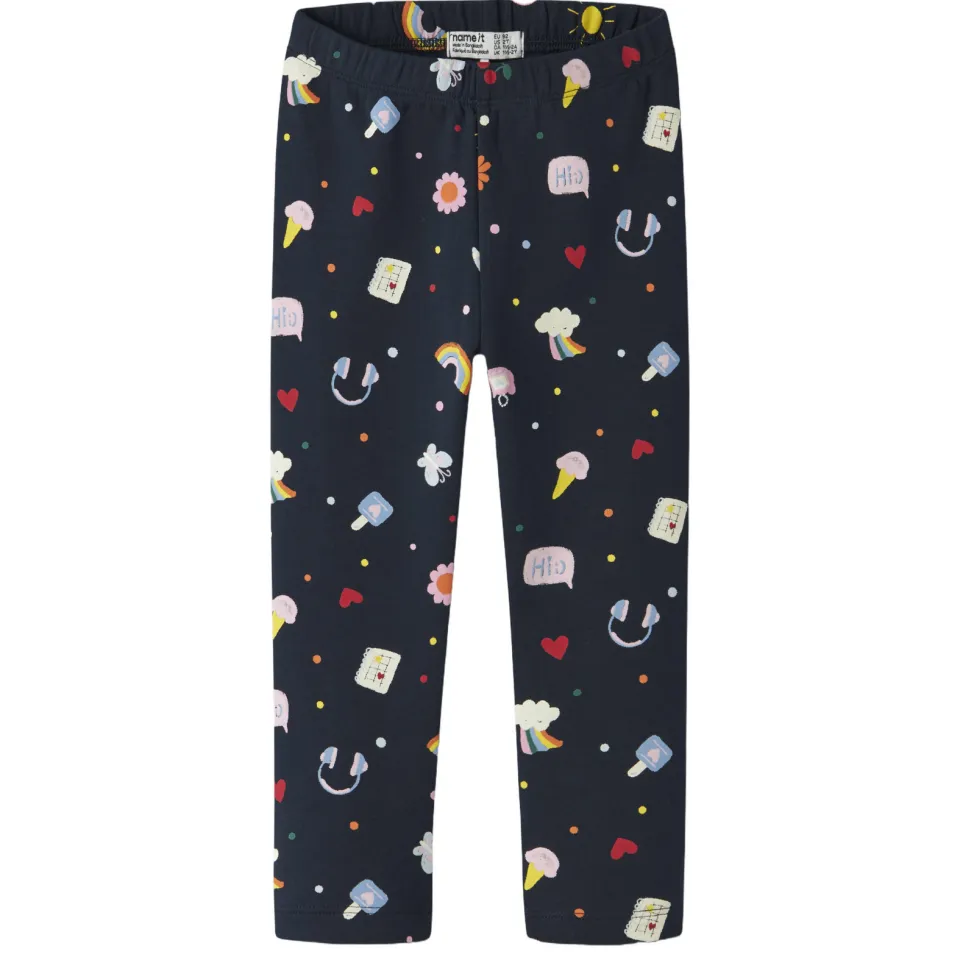 NAME IT legging met print donkerblauw