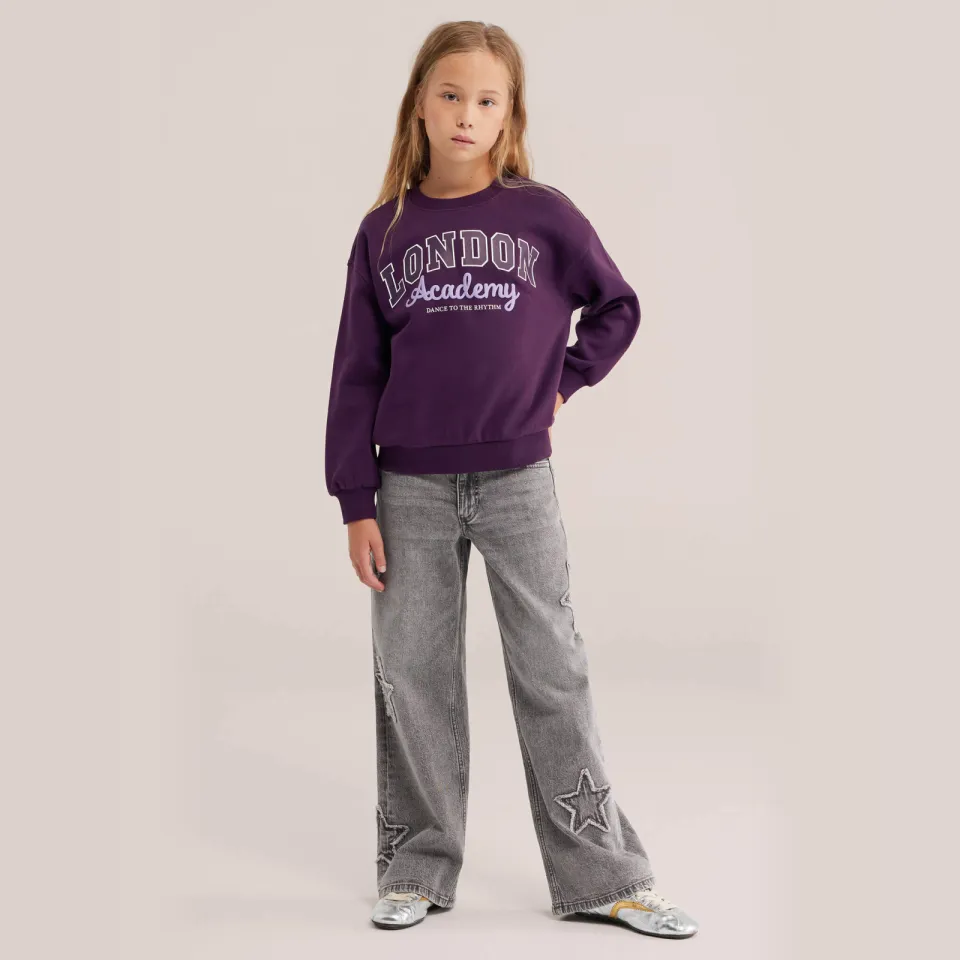 WE Fashion sweater met tekst - paars, foto 4