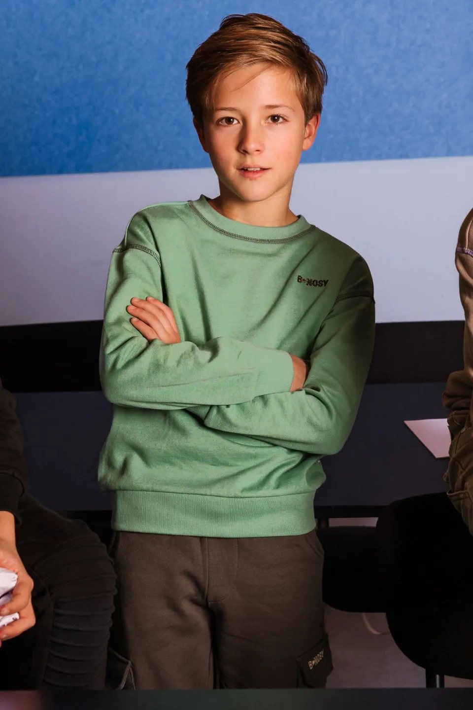 B.Nosy rechtvallende sweater met backprint - groen, foto 6