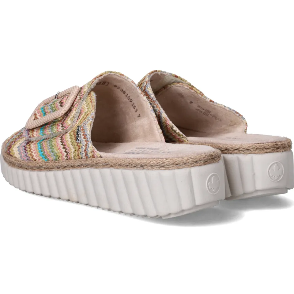 Rieker slipper multicolor beige, foto 8
