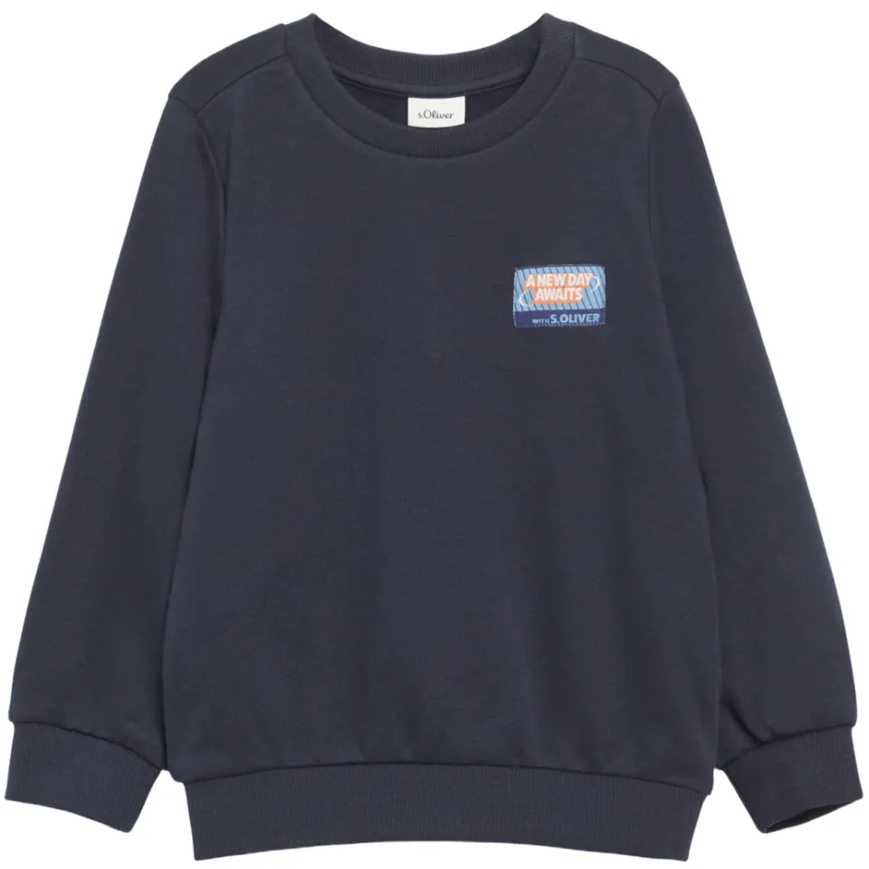 s.Oliver sweater met backprint - donkerblauw, foto 2