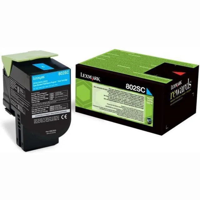 Lexmark 802SC Toner Cyaan, 2k multicolor