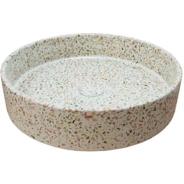 Ideavit Waskom Ideavit Idea.Smart 42.5x42.5x10 cm Rond Terrazzo Wit