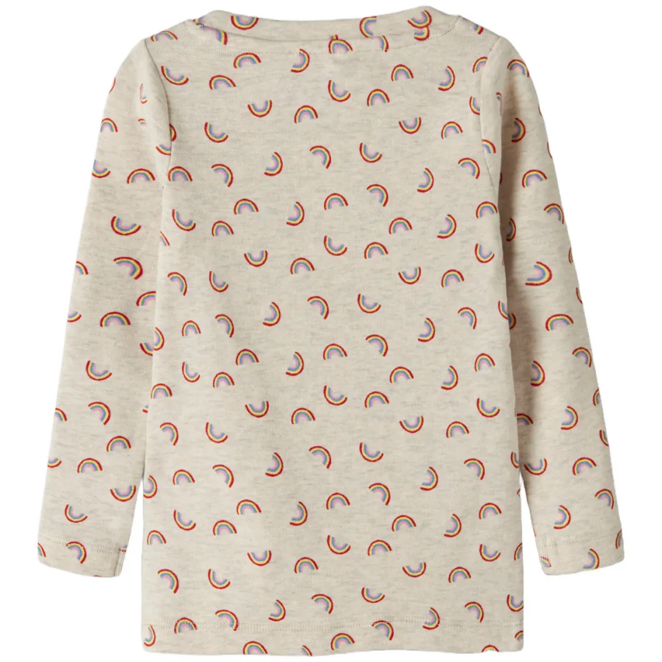 NAME IT gebreide longsleeve met print beige, foto 3