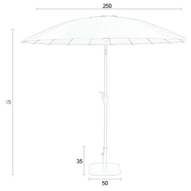 Zuiver Sunshine stokparasol rood, foto 7