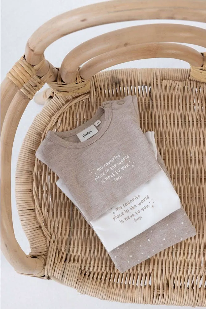 Feetje longsleeve taupe gestreept, foto 8