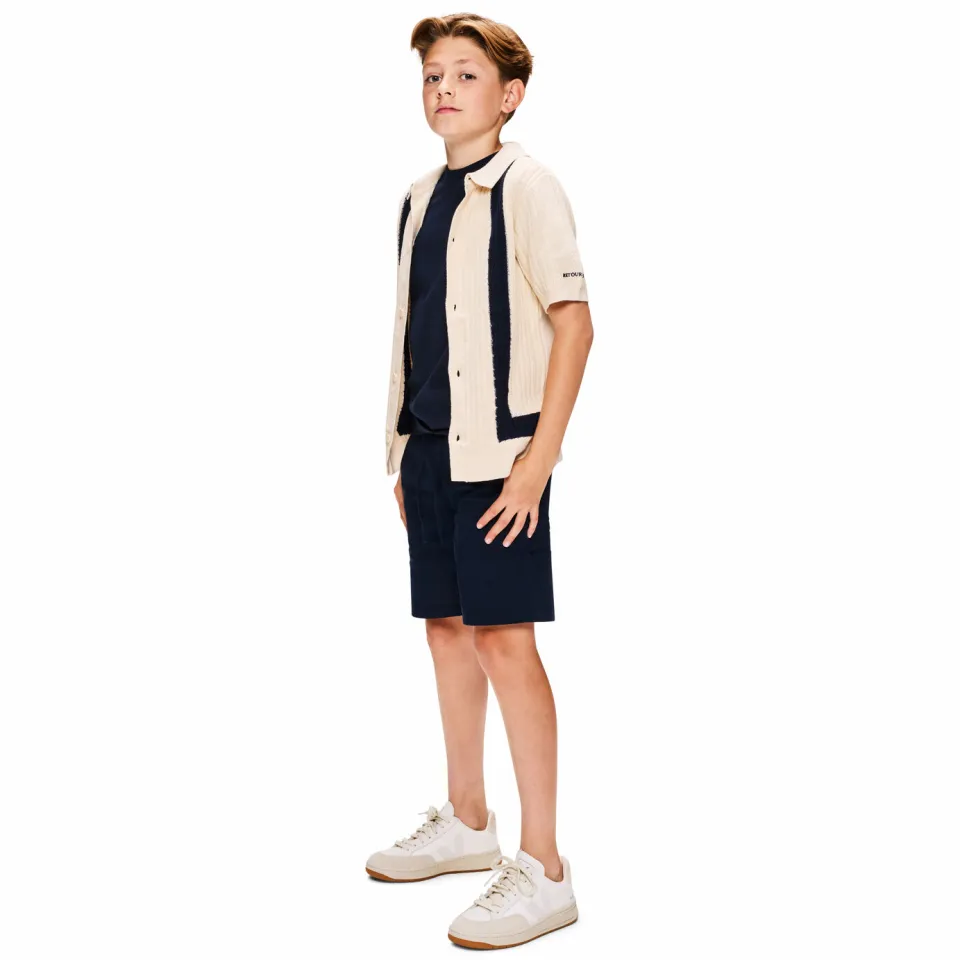 Retour Jeans Retour Jongens Polo's & T-shirts Kane - Creme Crème/donkerblauw