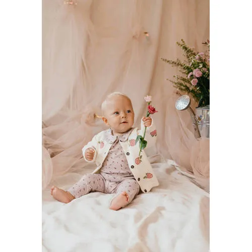A Tiny Story gebloemde casual broek paars, foto 3