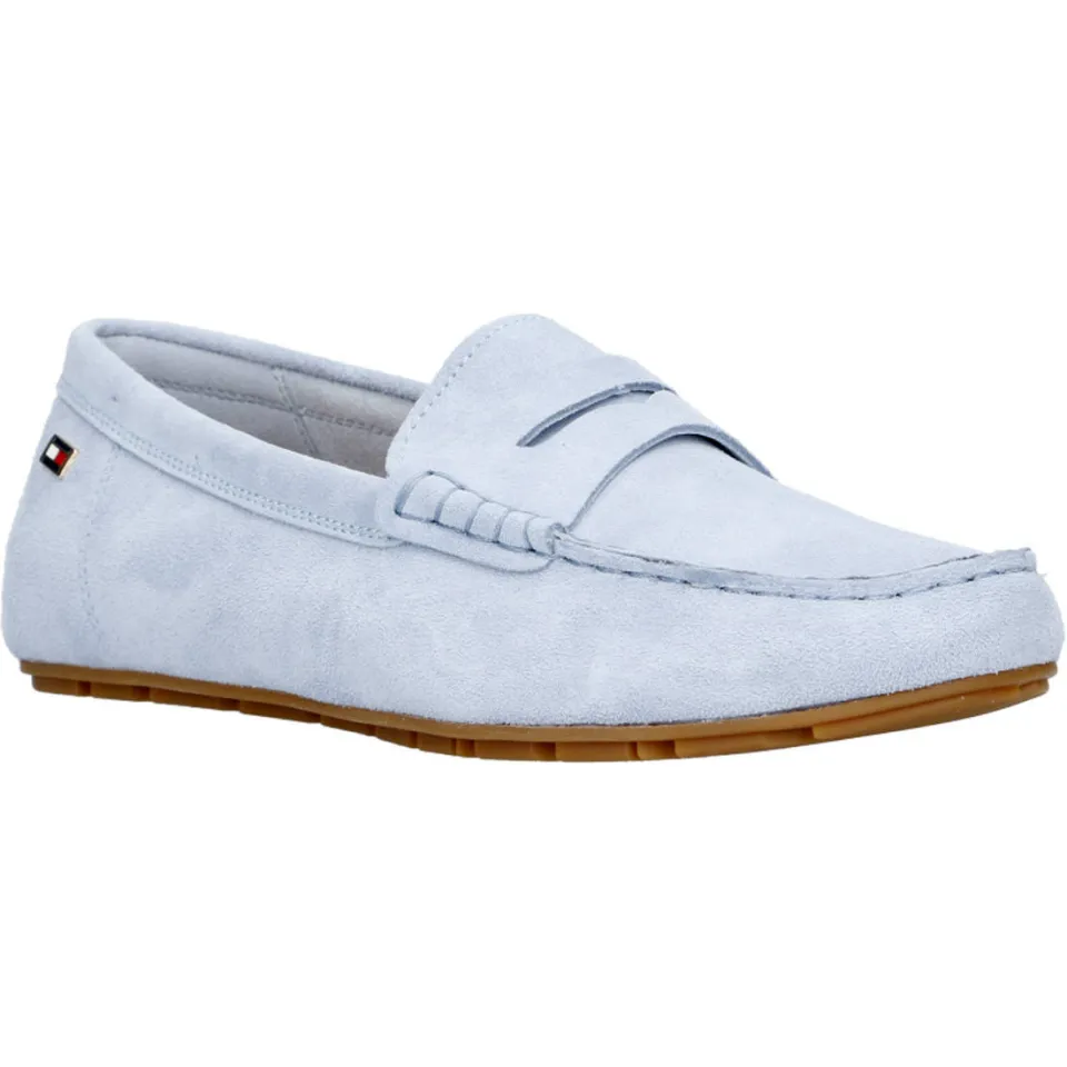 Tommy Hilfiger suède mocassins lichtblauw, foto 3
