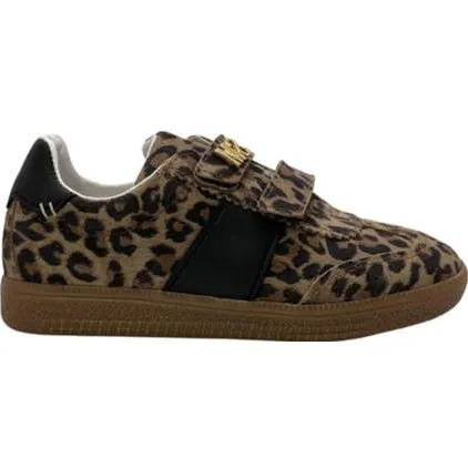 Steve Madden Jeileen sneakers met panterprint beige/zwart Meisjes Suèdelook