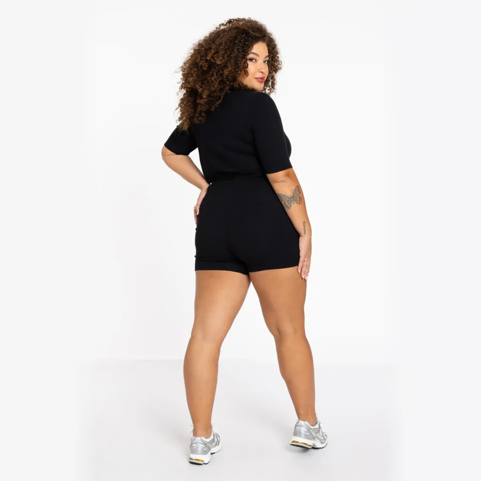 Yoek LOUNGE relaxed biker short zwart, foto 5