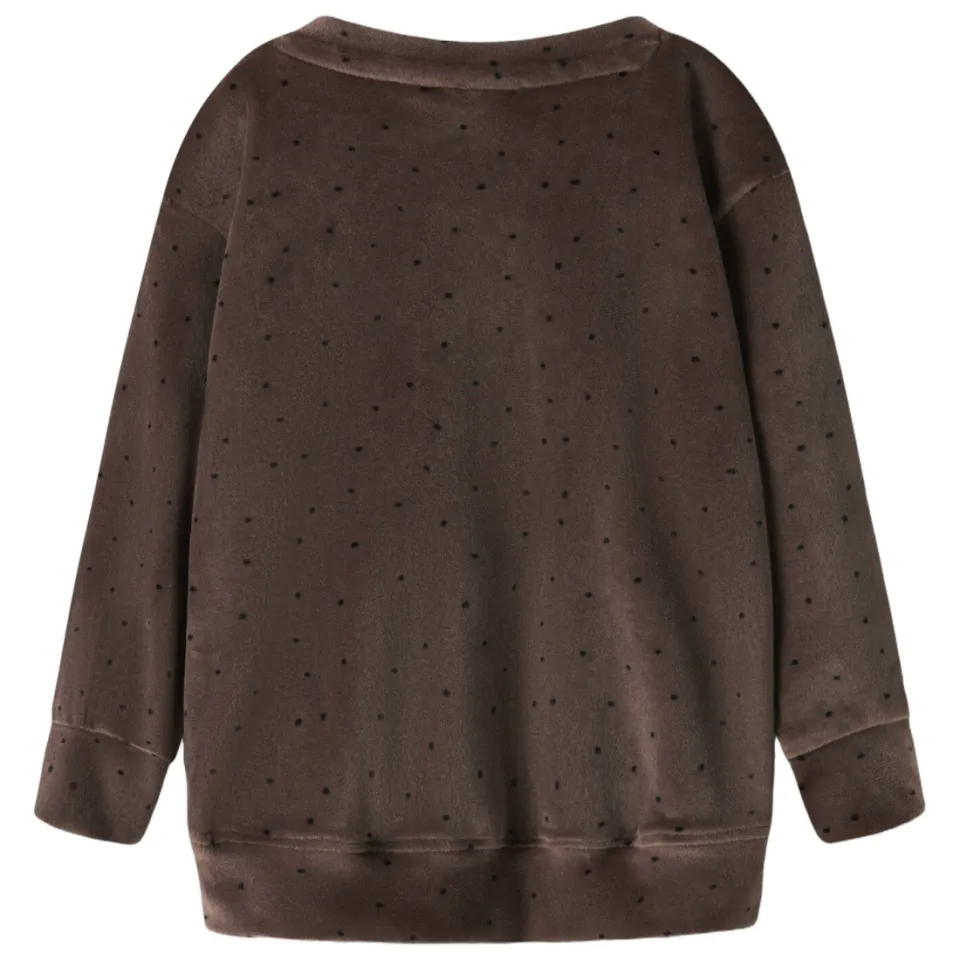 GUPPY BABY sweater met stippen - bruin Meisjes Polyester Ronde hals Printopdruk, foto 2