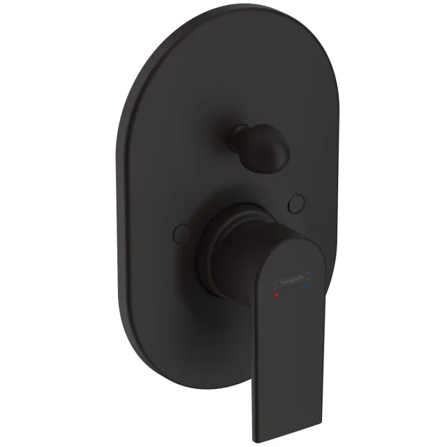 Hansgrohe Badmengkraan Inbouw HansGrohe Vernis Shape Eengreeps Rond Mat Zwart