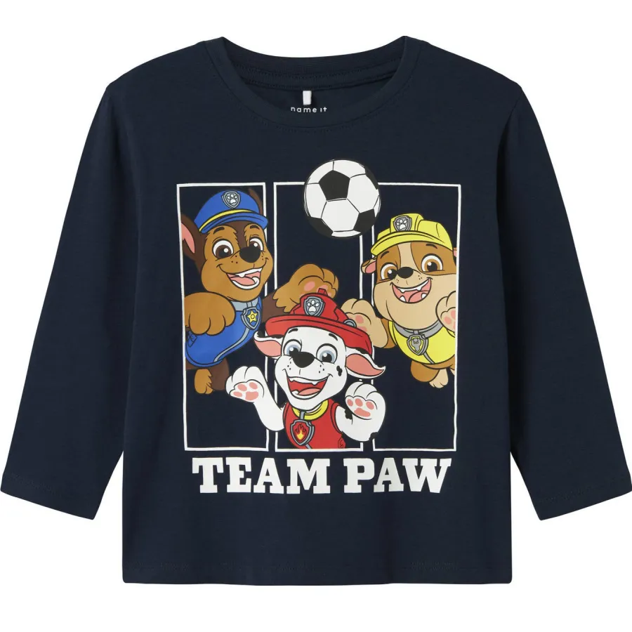 NAME IT MINI Paw Patrol longsleeve donkerblauw, foto 2